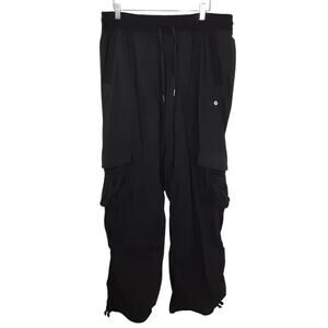 Lululemon Dance Studio Pants Relaxed Fit High Rise Cargo Pants Black Womens L